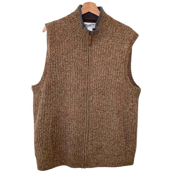 Duluth Trading Co. Large Men's Shetland Wool Windproof Full-Zip Sweater Vest - Picture 4 of 13